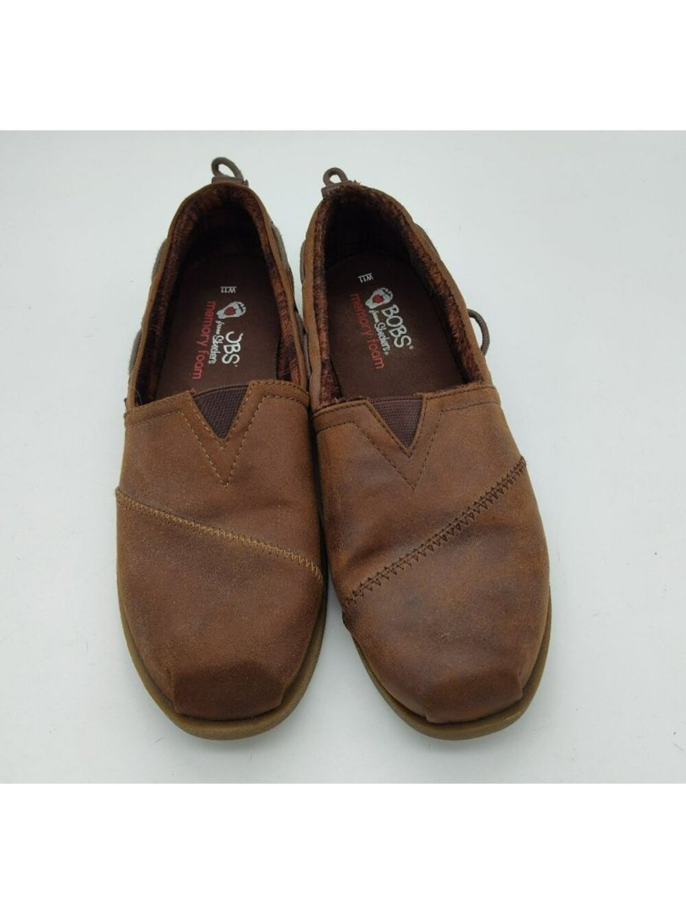 BOBS From Skechers Urban Spell Brown Flats, Womens 11, Lined Memory Foam 31977